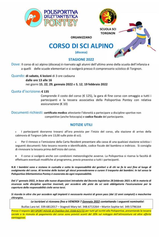 Corso di SCI Alpino 2022